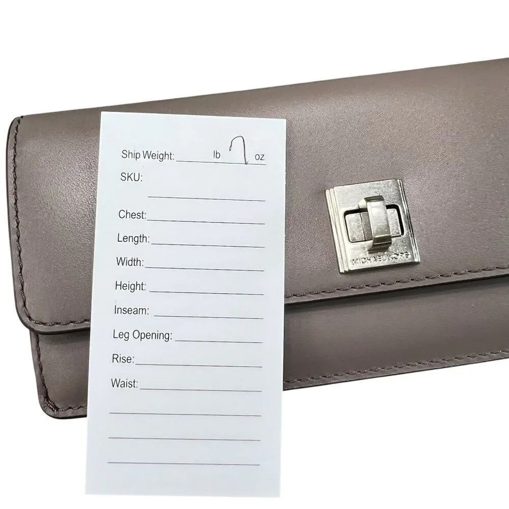 Michael Kors NWT Natalie Cinder Leather Flat Wallet With Silver-Tone Hardware